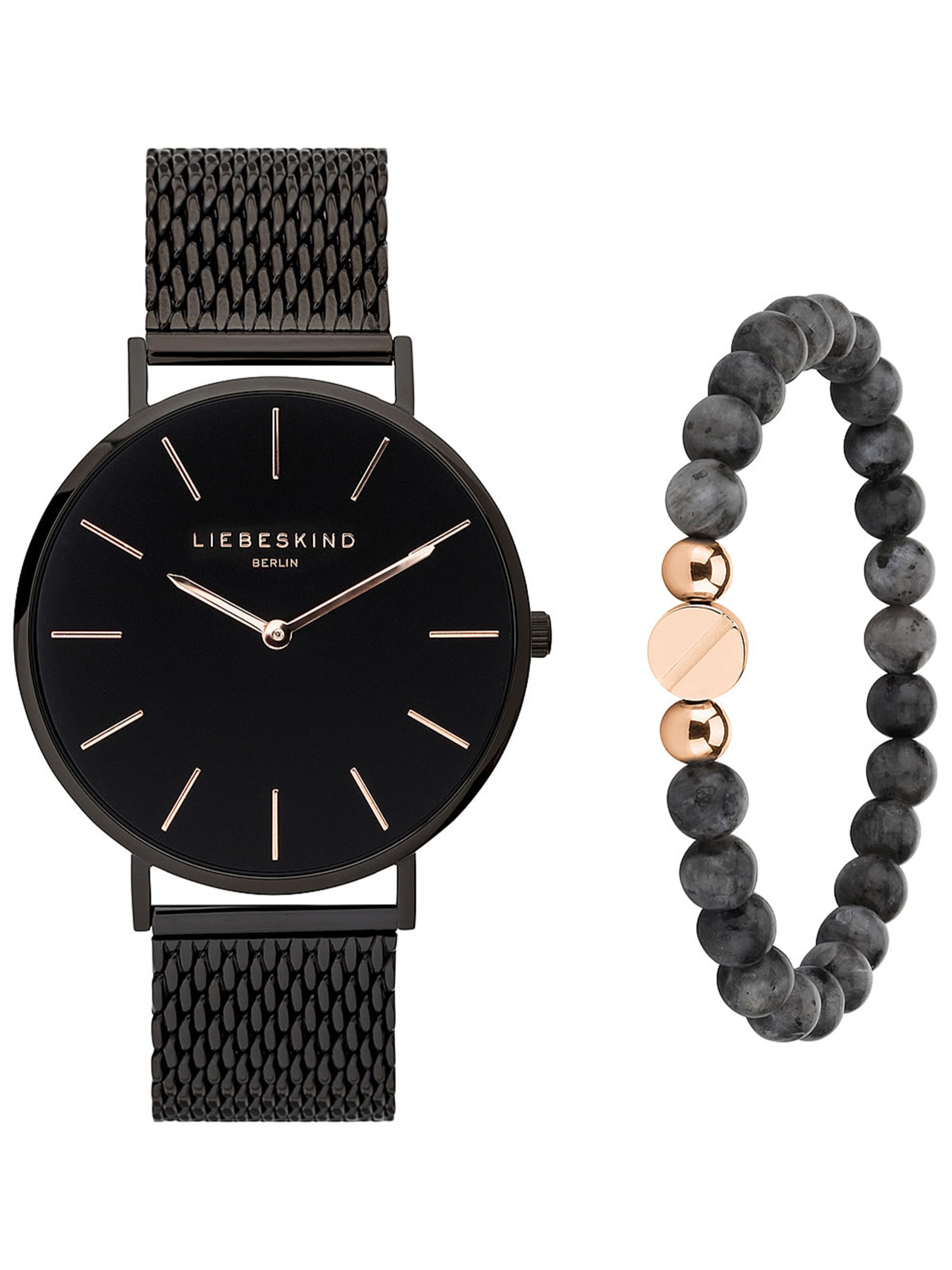 Liebeskind Berlin Sieraden set in Zwart: voorkant