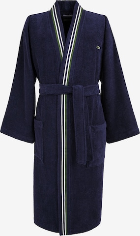 LACOSTE Long Bathrobe 'CLUB' in Blue: front