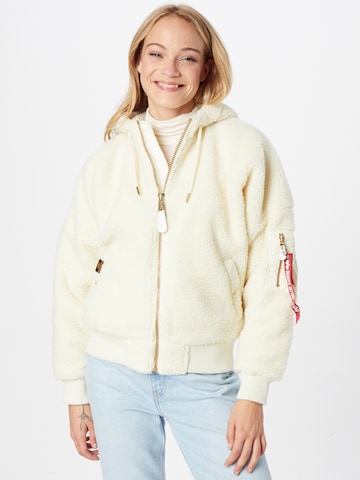 ALPHA INDUSTRIES - Chaqueta de entretiempo en blanco: frente