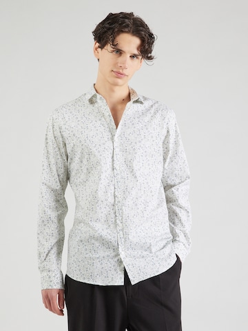 JACK & JONES Slim fit Button Up Shirt 'JPRBLABlackpool' in White: front