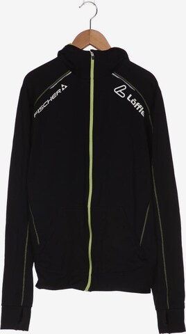 Löffler Sweatshirt & Zip-Up Hoodie in L-XL in Black: front