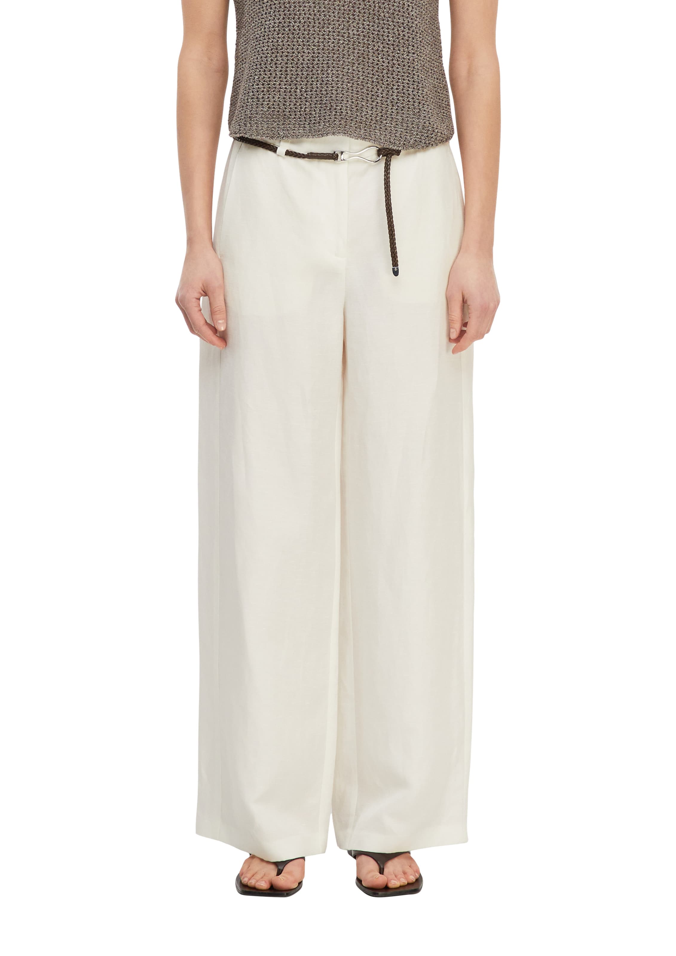 COMMA Wide Leg Hose in Weiß