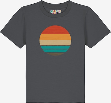 watabout.kids Shirt 'Retro Sunset Ocean' in Grey: front