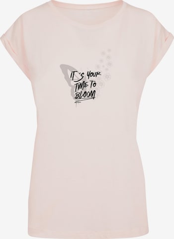 Merchcode Shirt 'Its Your Time To Bloom' in Pink: predná strana