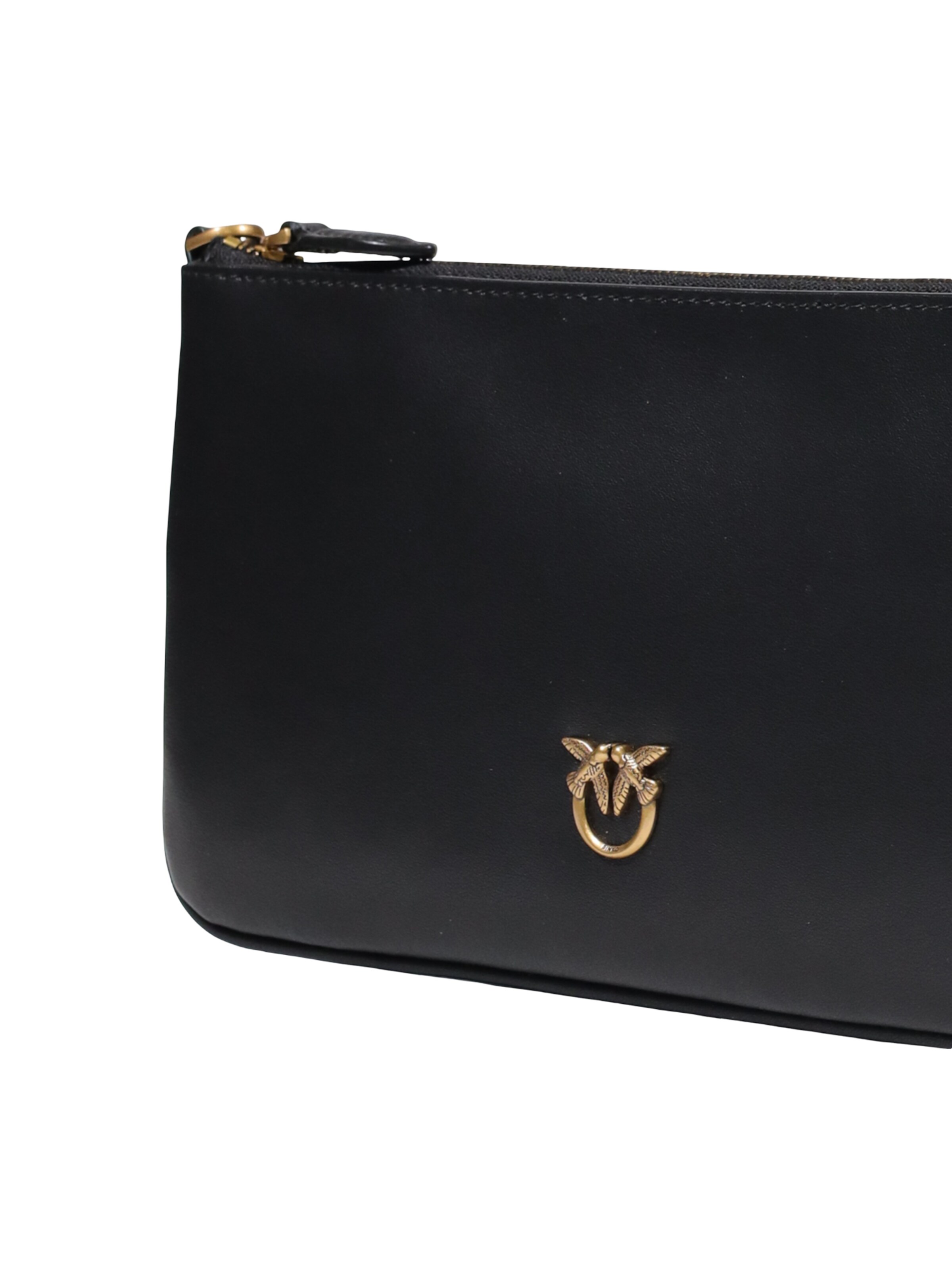 PINKO - Bolso saco 'HORIZONTAL FLAT VITELLO SETA 102747 A0F1' en negro