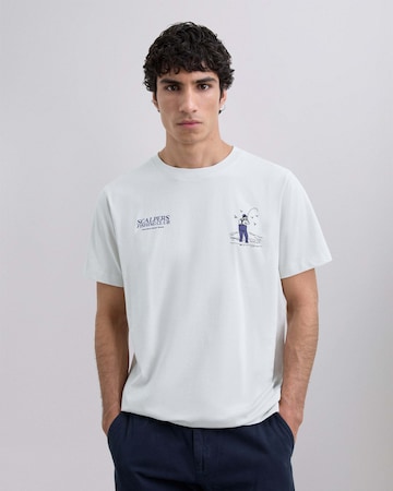 Scalpers T-shirt 'Scfishing Tee' i vit: framsida