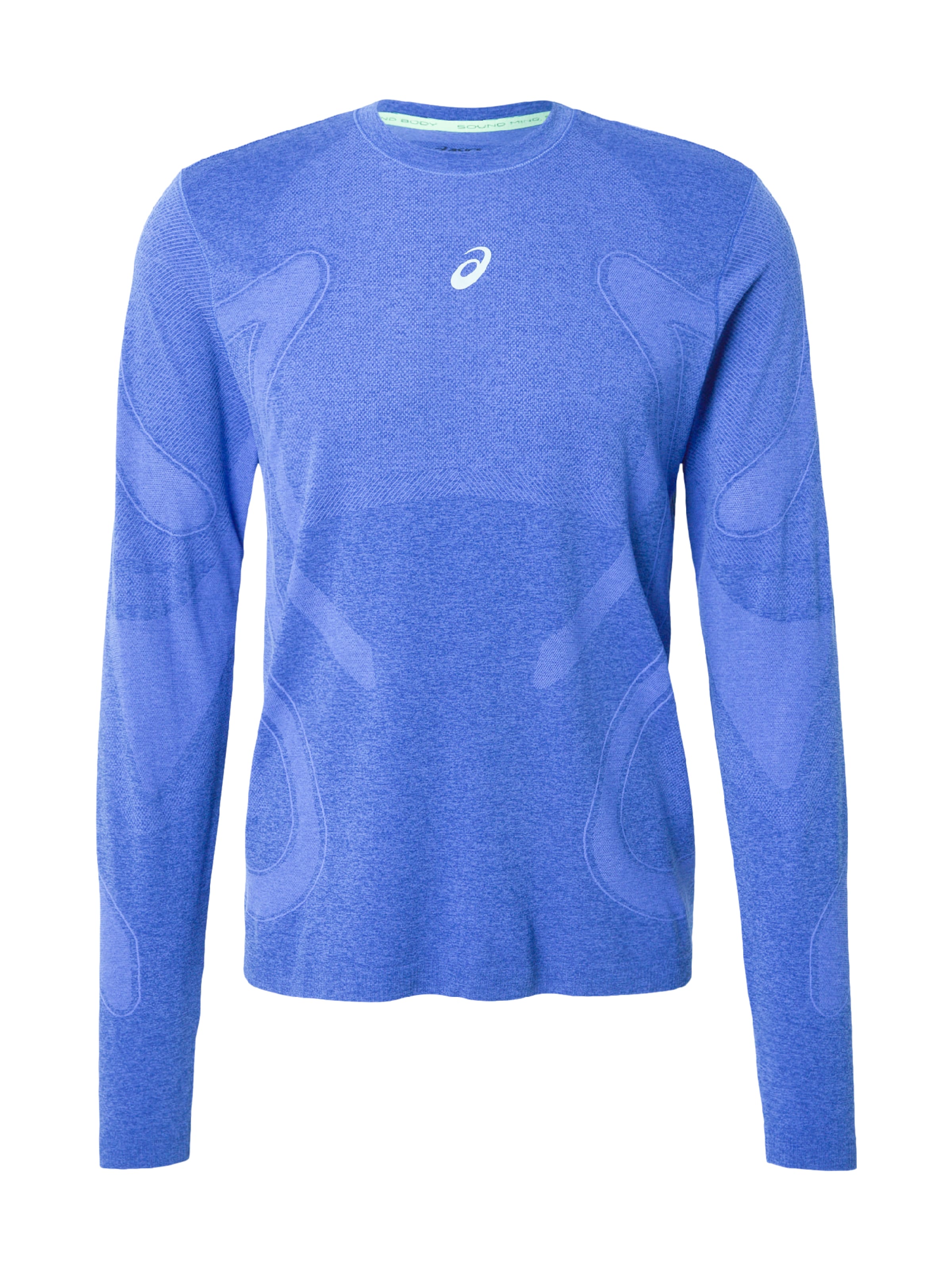 ASICS T-Shirt fonctionnel 'ROAD' en bleu marine / azur / gris clair, Vue avec produit