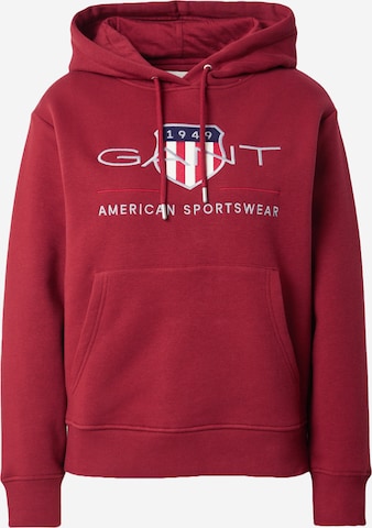 Felpa di GANT in rosso: frontale