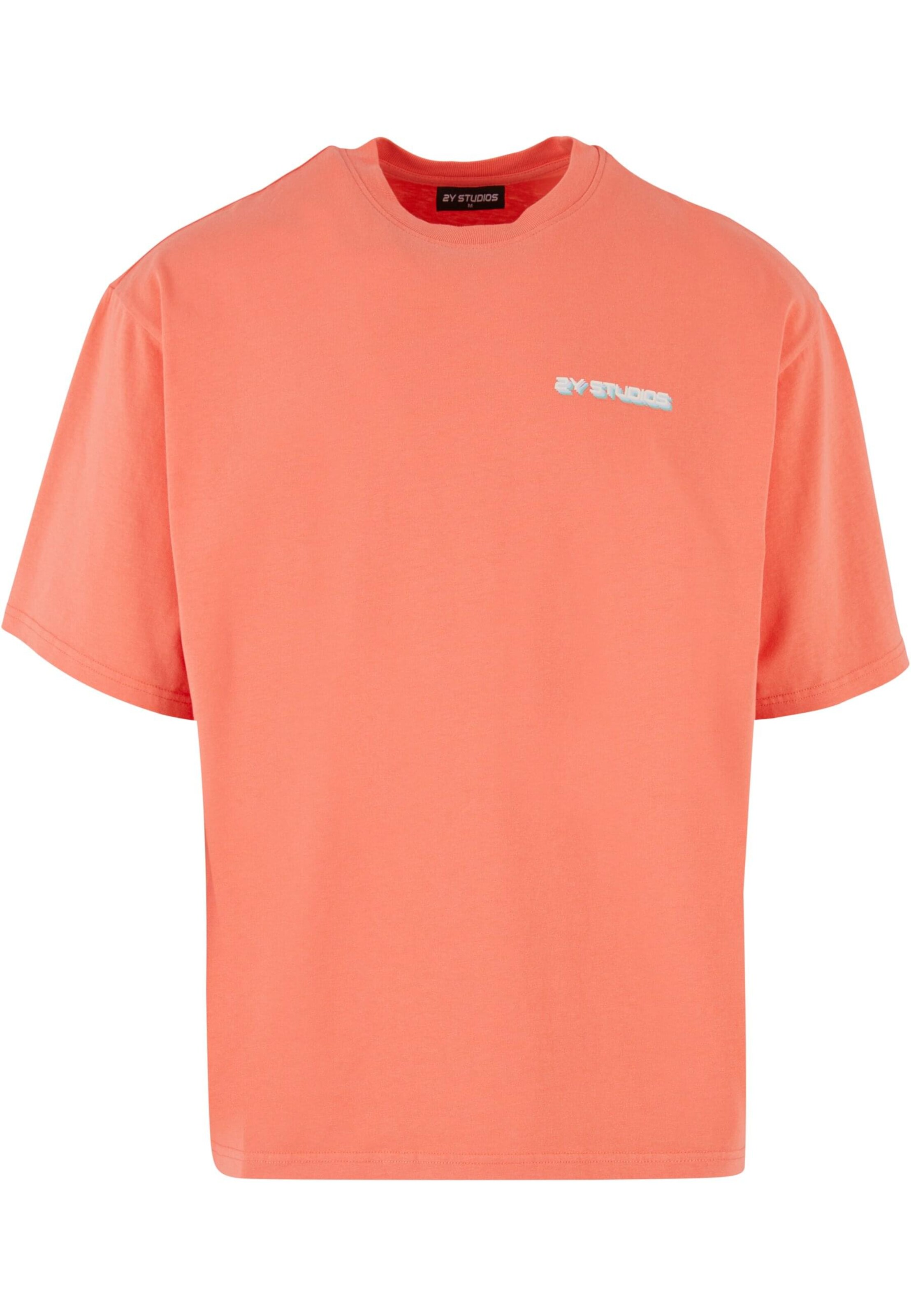 Maglietta 'Good Vibes Only' di 2Y Studios in arancione: frontale