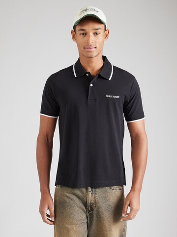 GUESS JEANS Μπλουζάκι σε μαύρο: μπροστά