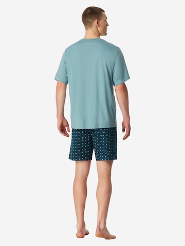 SCHIESSER Short Pajamas 'Comfort Essentials' in Blue