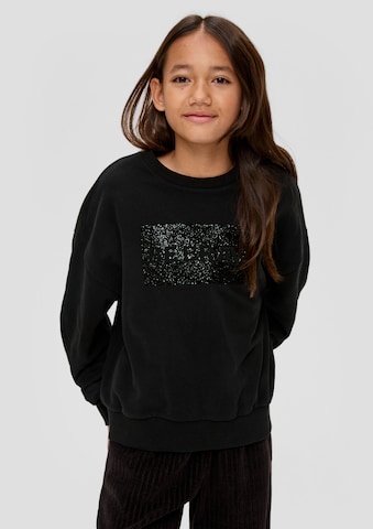 s.Oliver Sweatshirt in Schwarz: predná strana