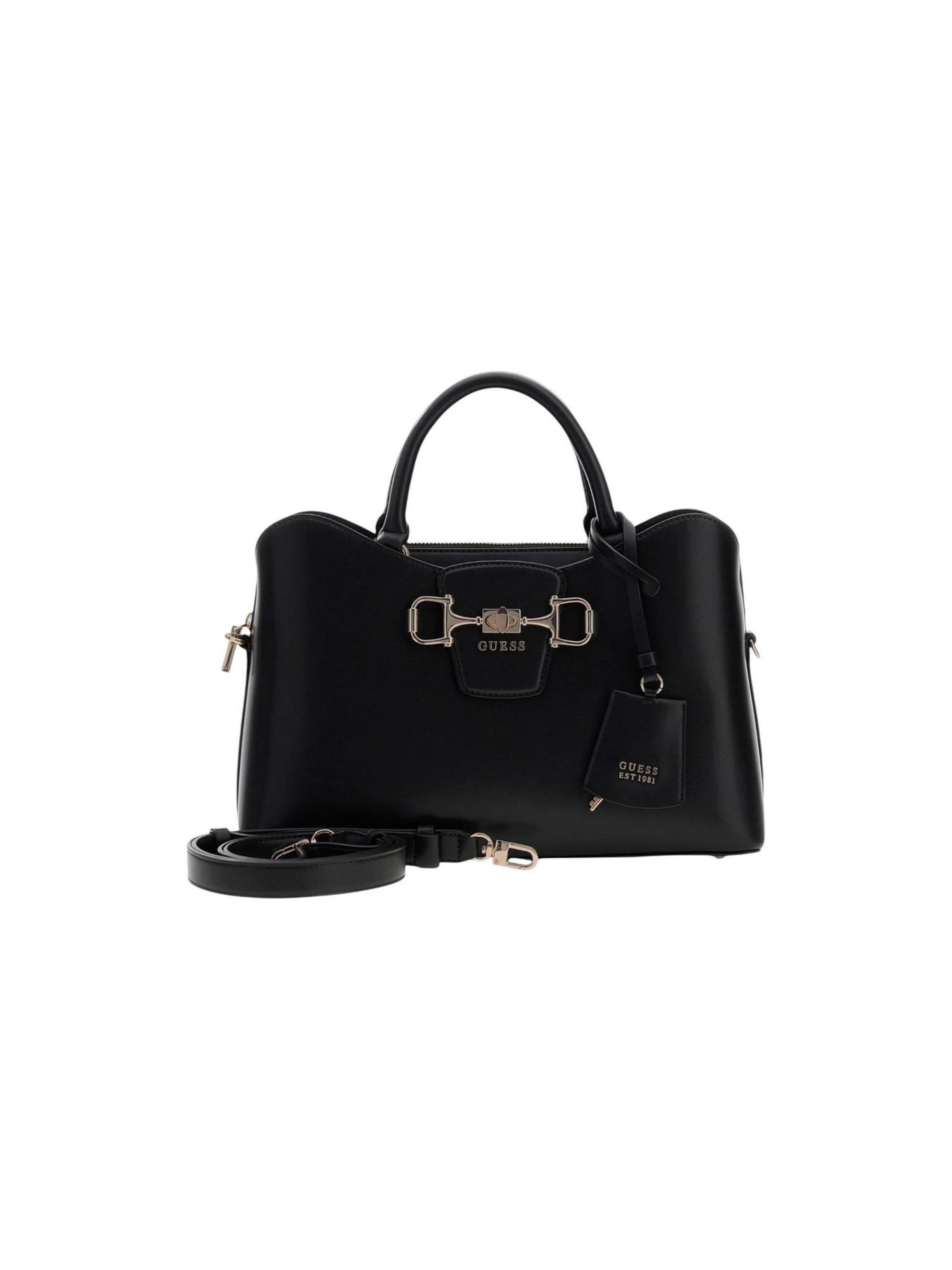 GUESS Håndtaske 'JANIE GIRLFRIEND SATCHEL HWVG99 10060' i sort: forside