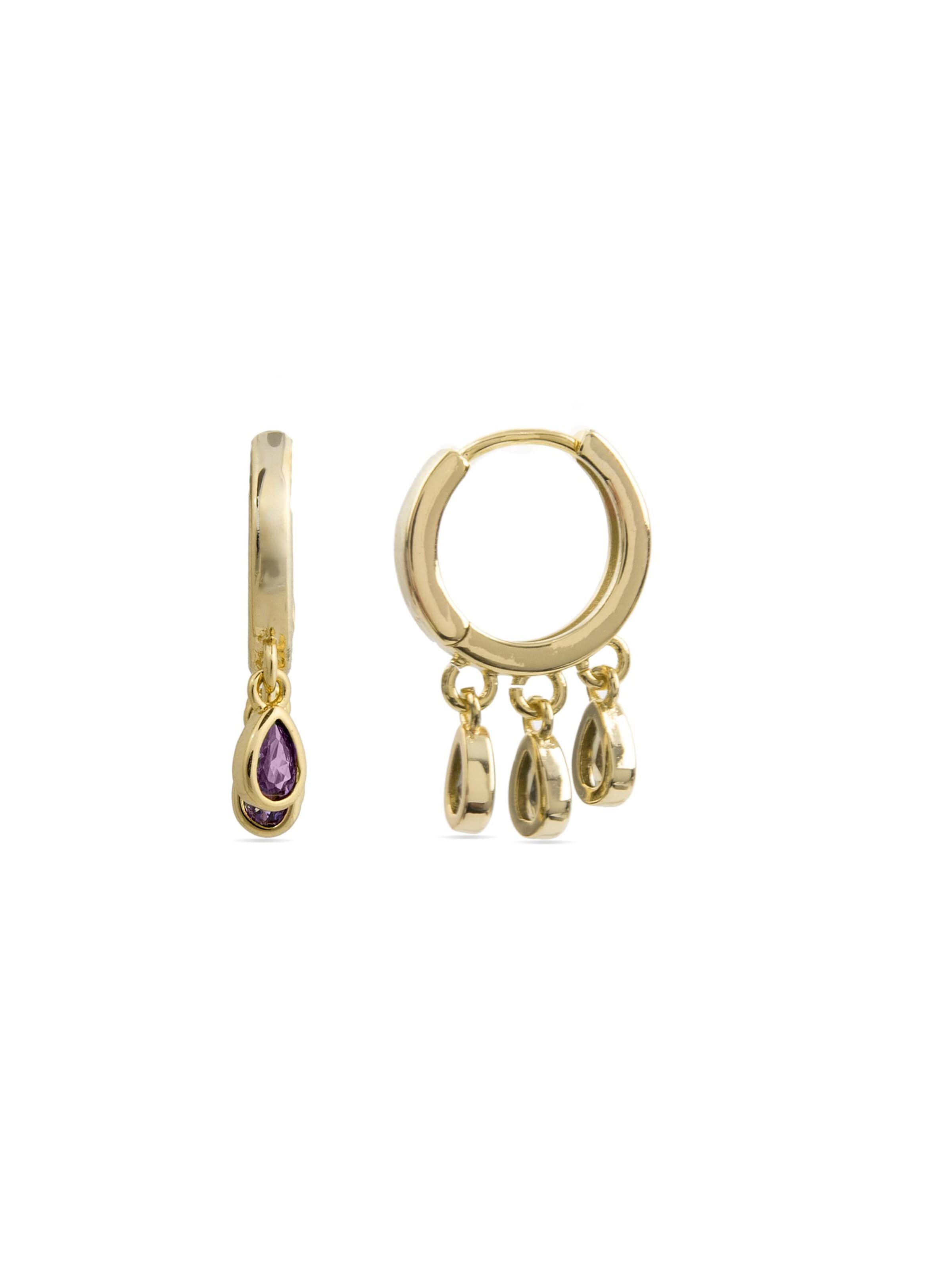 Luxenter - Pendientes 'Atzul' en lila: frente