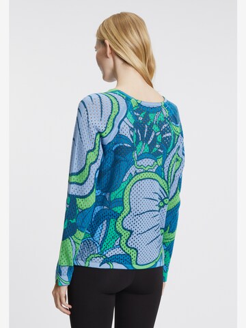 Betty Barclay Strickpullover mit Blumenprint in Blau