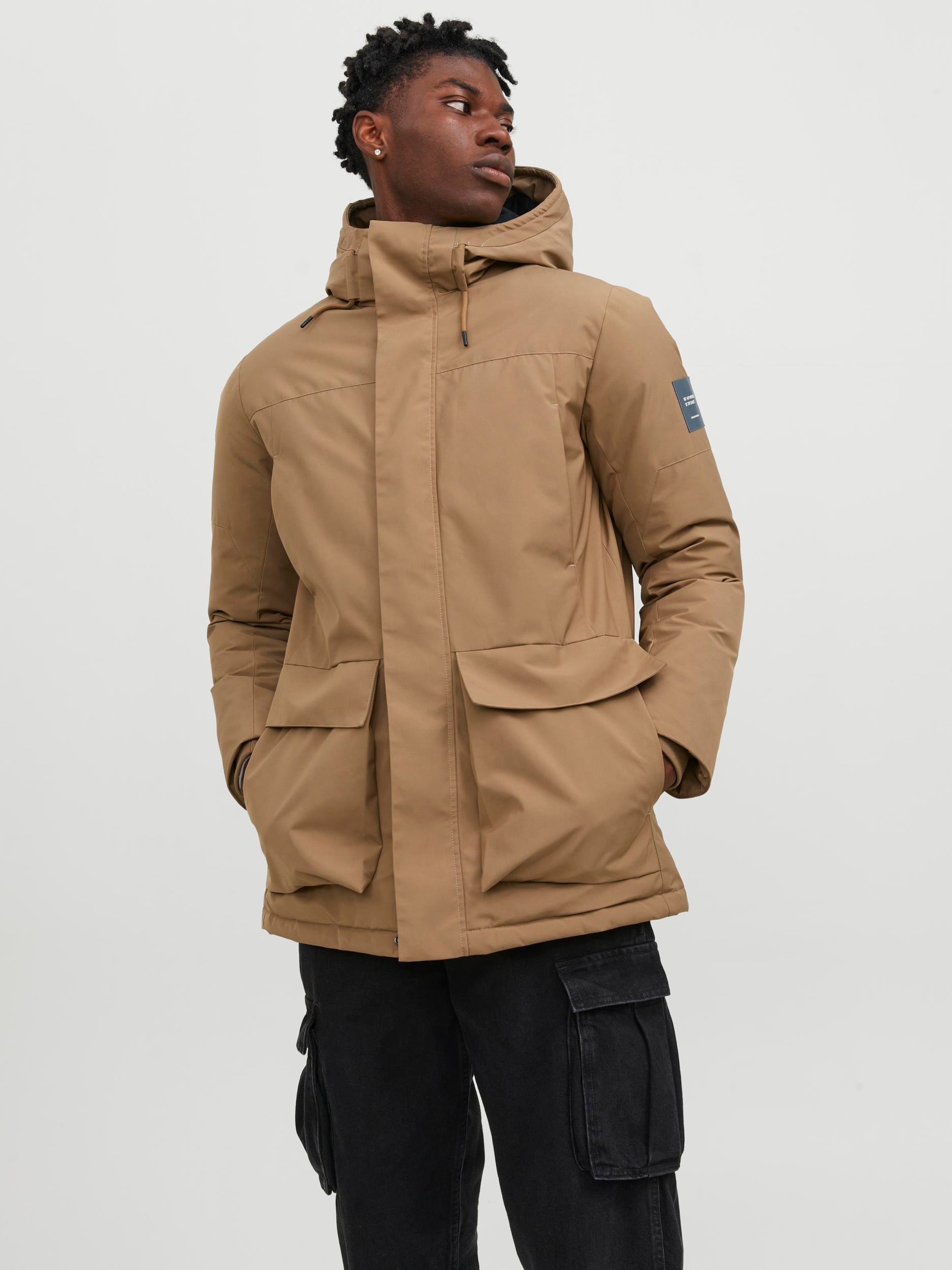 JACK JONES Winter Parka JJERob in Brown ABOUT YOU