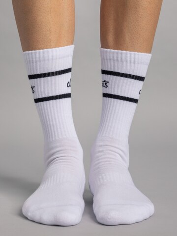 Dirts Socks 'Classic Striped Socks' in White: front