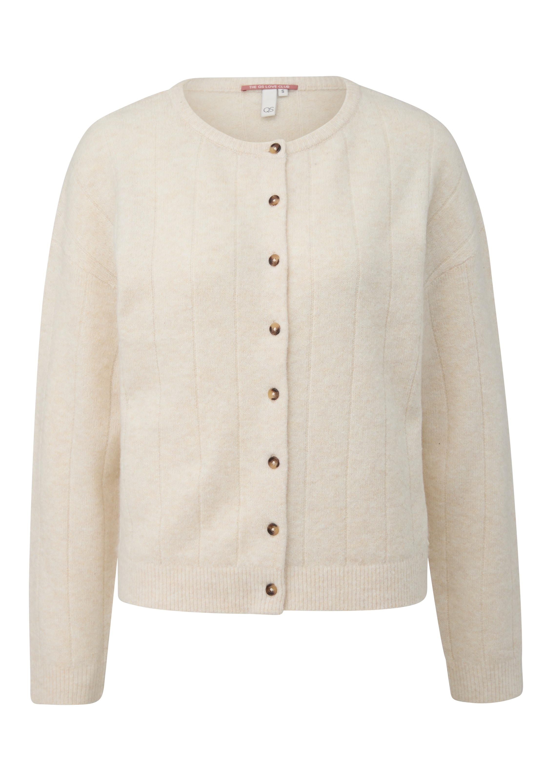 QS Strickjacke in Beige: Vorderseite