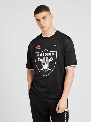 NEW ERA - Camisa 'LASRAI' em preto: frente