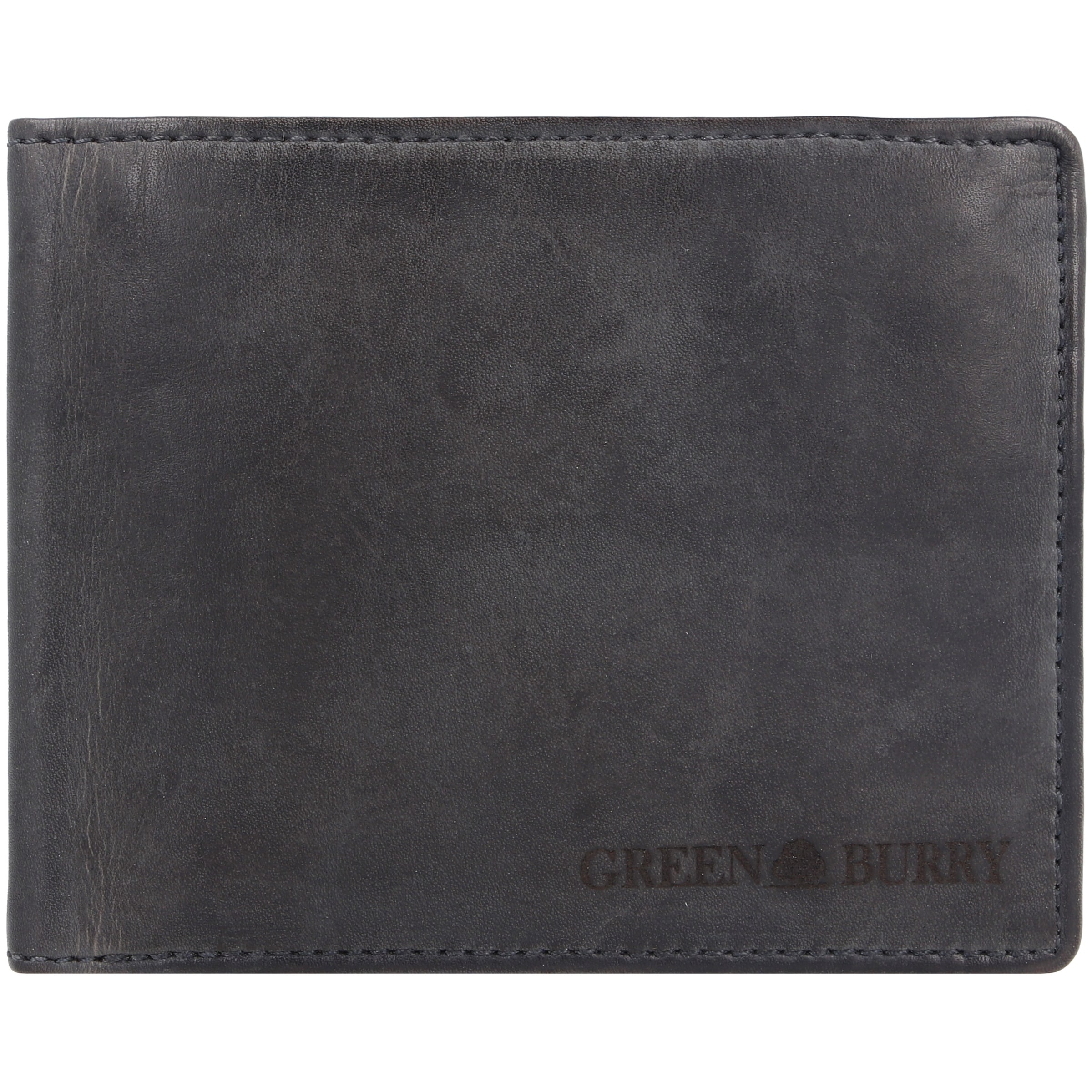 GREENBURRY Portemonnaie 'Vintage Washed' in Grau: Vorderseite