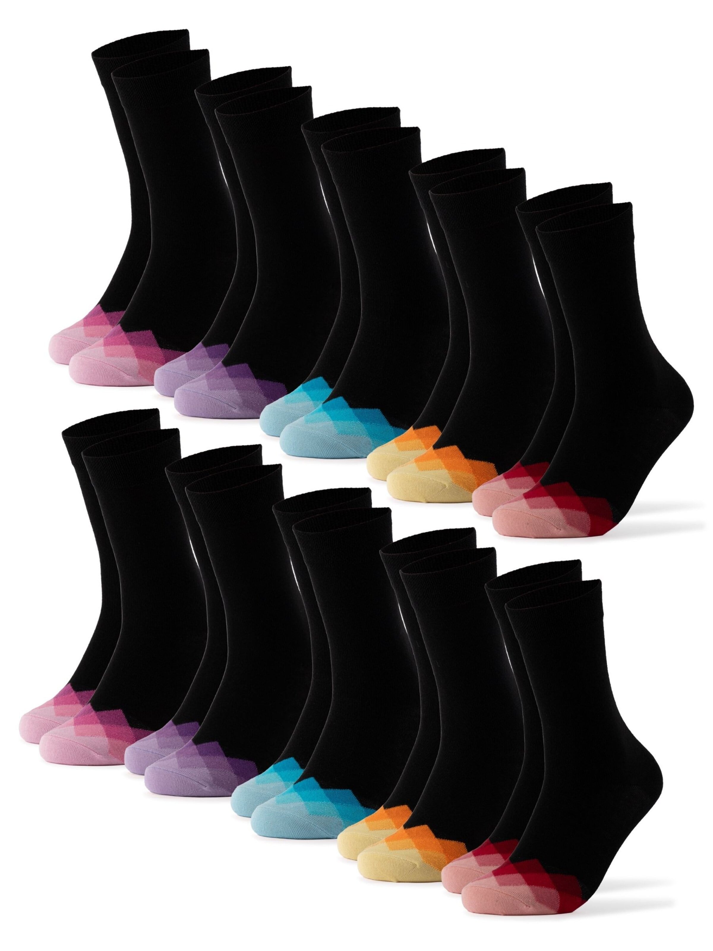 Occulto Socken 'Evelin'‌‌‌‌‌‌ in Schwarz: Vorderseite