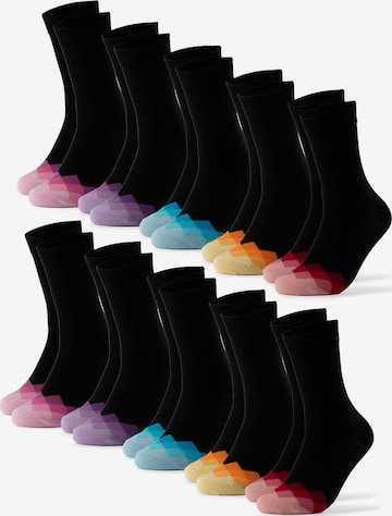 Occulto Socken 'Evelin' in Schwarz: Vorderseite