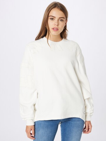 Sweat-shirt Elias Rumelis en blanc : devant