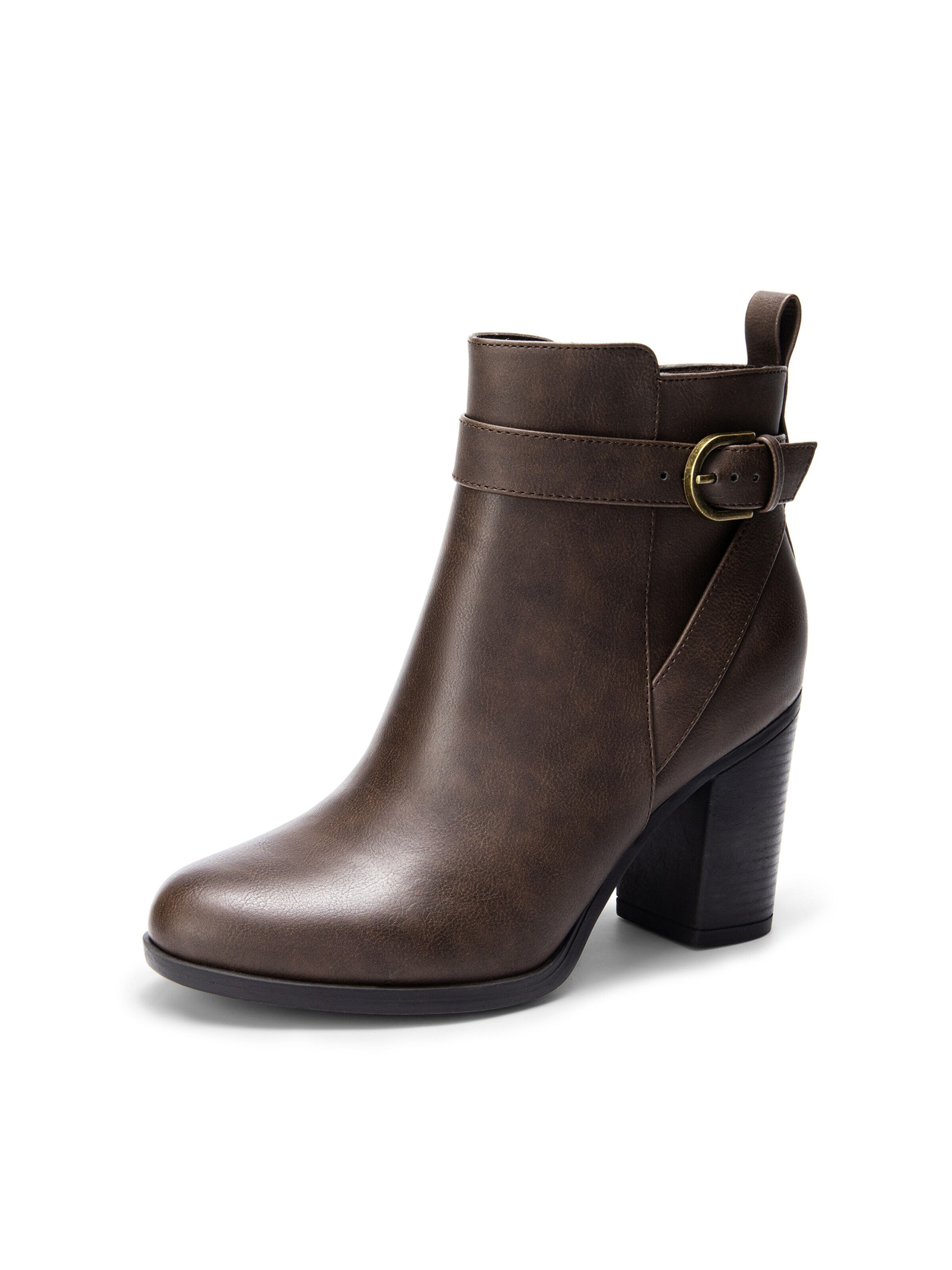 Dream Pairs Enkellaarsje in Bruin: voorkant