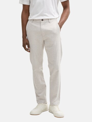 TOM TAILOR DENIM Tapered Pants in Beige: front