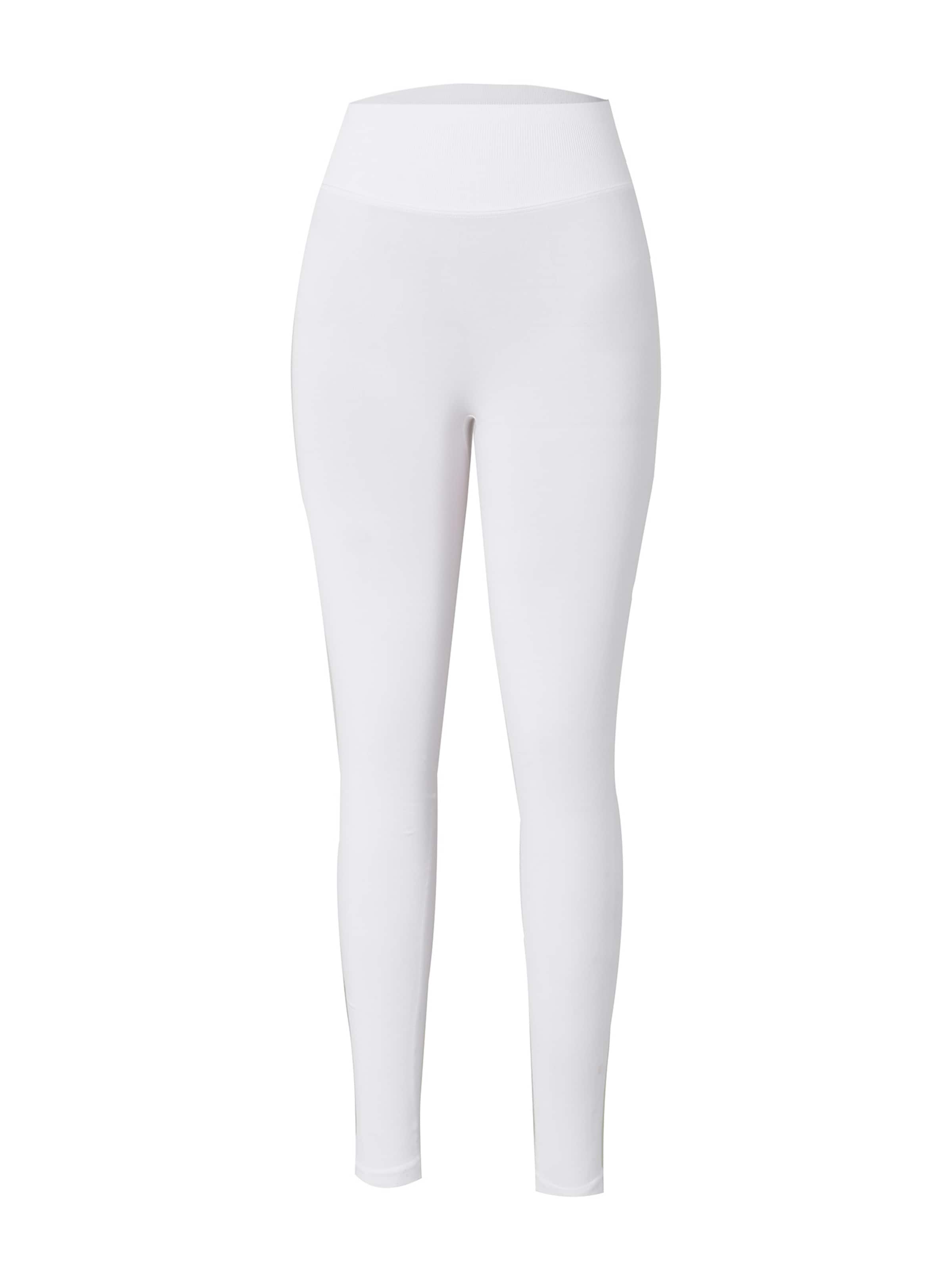 Coupe slim Leggings 'FLEX' YEAZ en blanc : devant