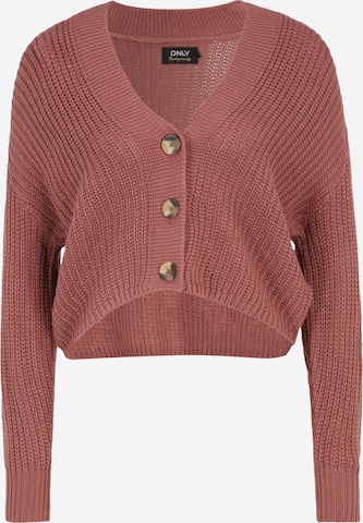 Only Petite Strickjacke 'CAROL' in Braun: predná strana