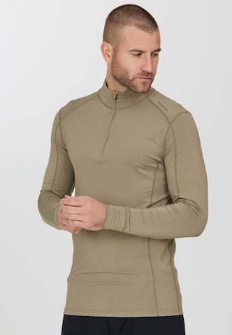 ENDURANCE Performance Shirt 'Lead' in Brown: front