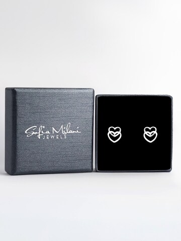 Sofia Milani Ohrringe 'Doubled Heart'‌‌ in Silber