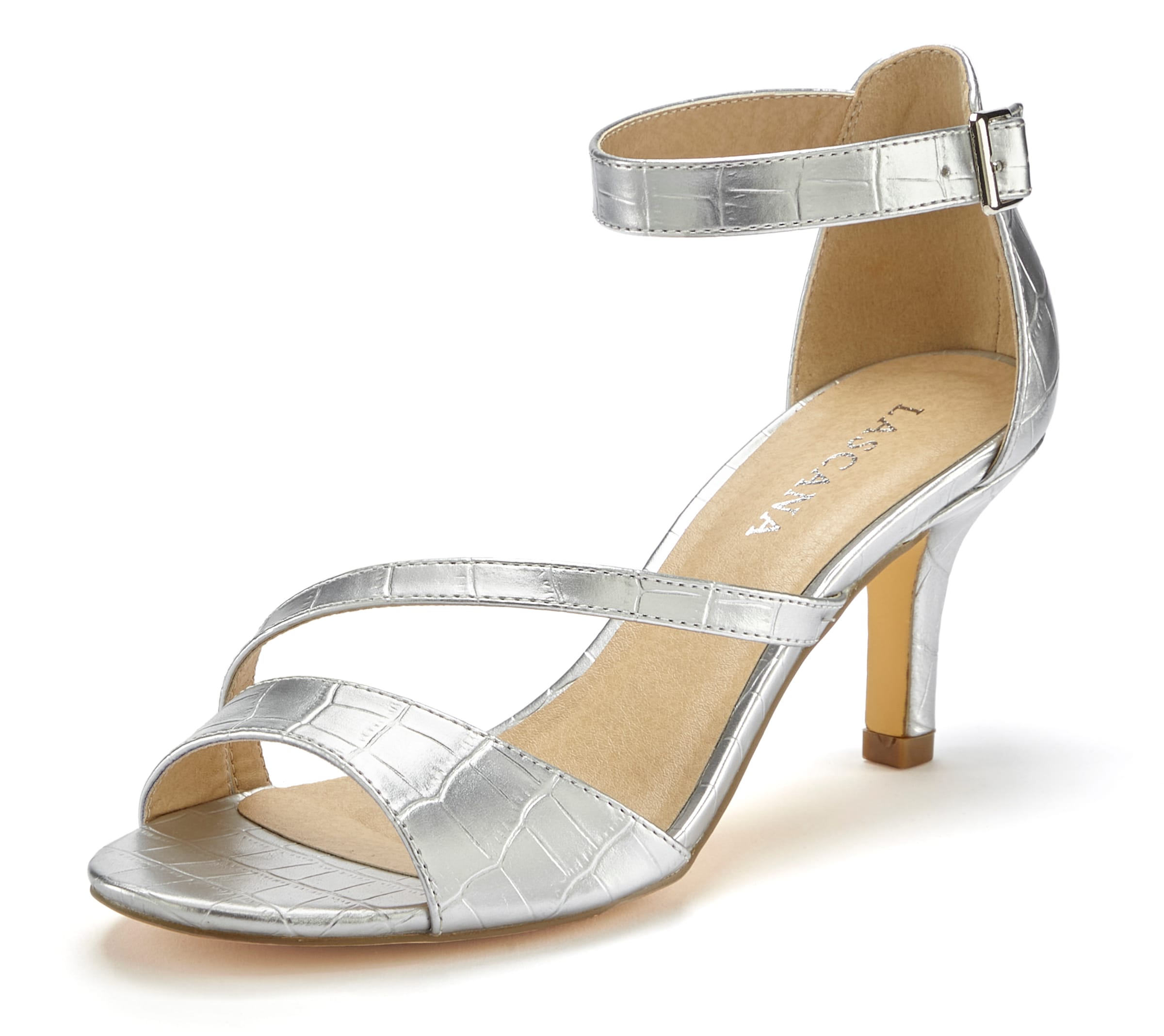 LASCANA - Sandalias en plata: frente