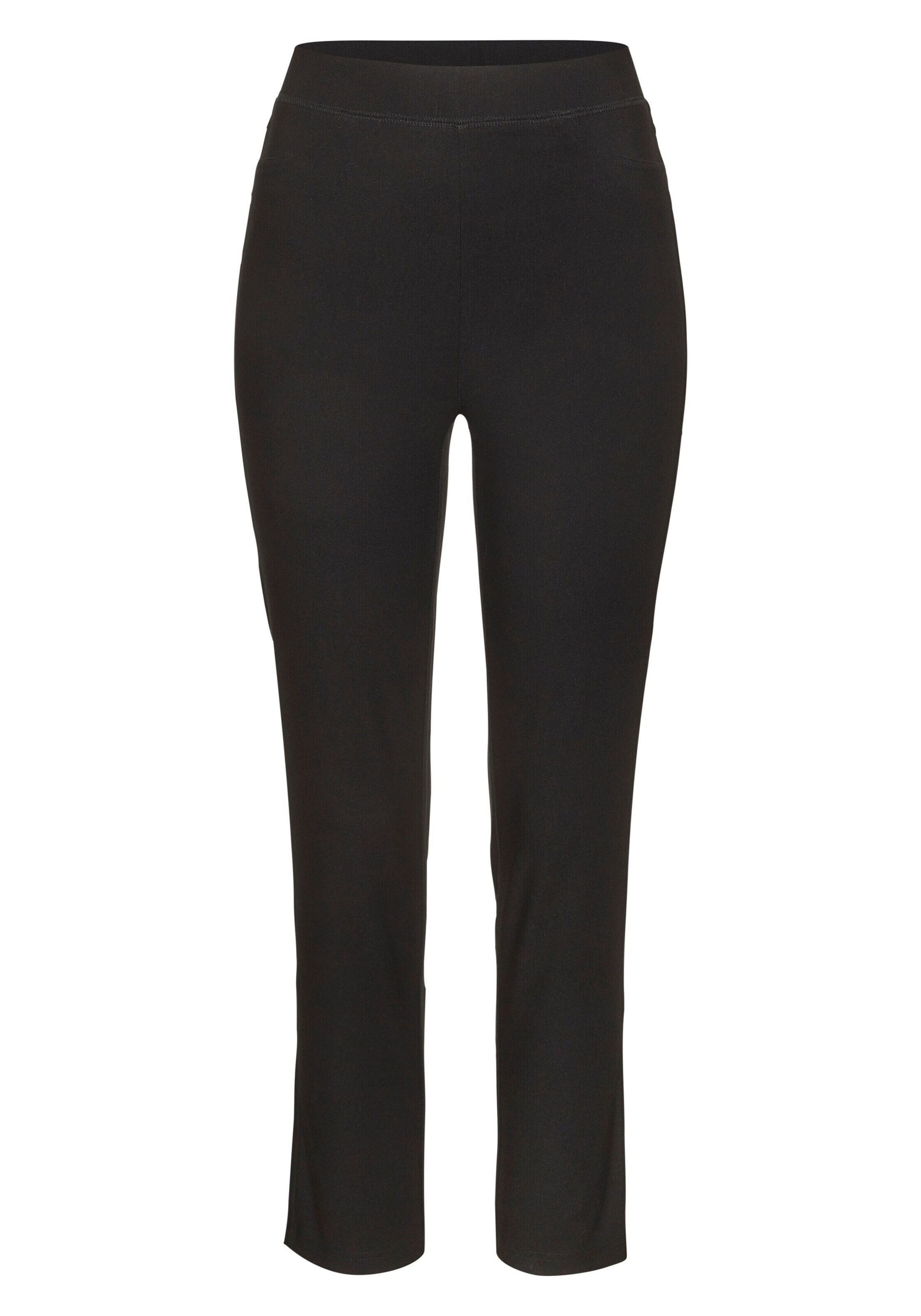 VIVANCE Slimfit Hose in Schwarz: Vorderseite