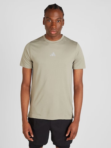 ADIDAS PERFORMANCE Функциональная футболка в Серый: спереди