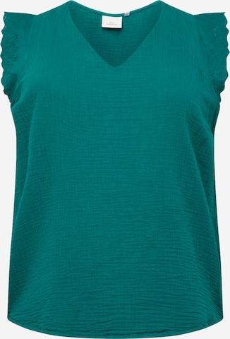 ONLY Carmakoma Blouse 'THYRA' in Groen: voorkant