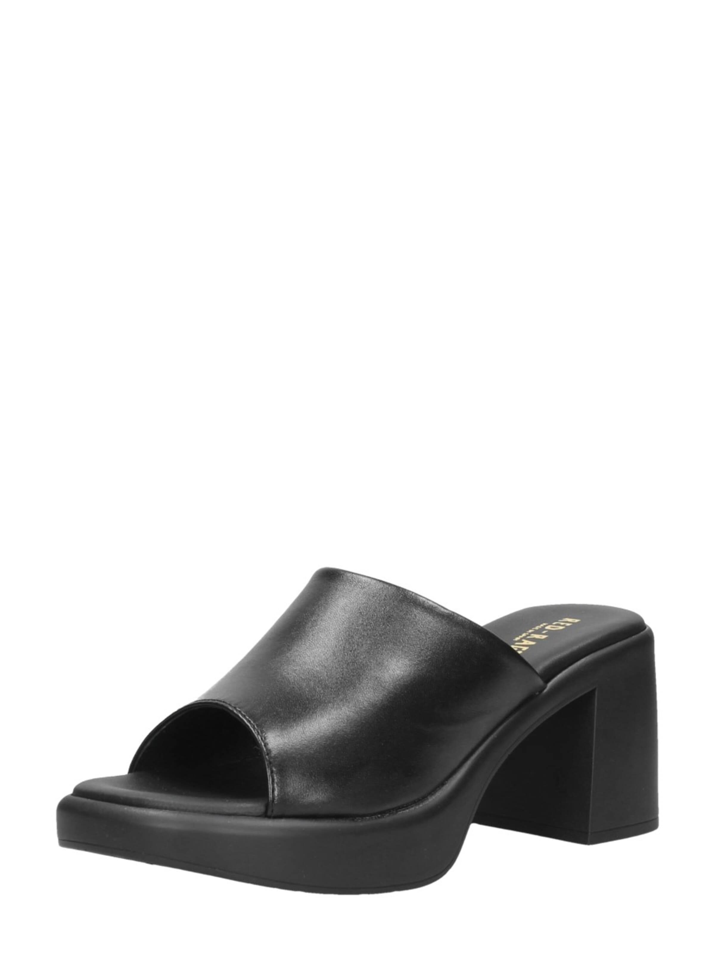 Red-Rag Mules 'Open Teen' in Black