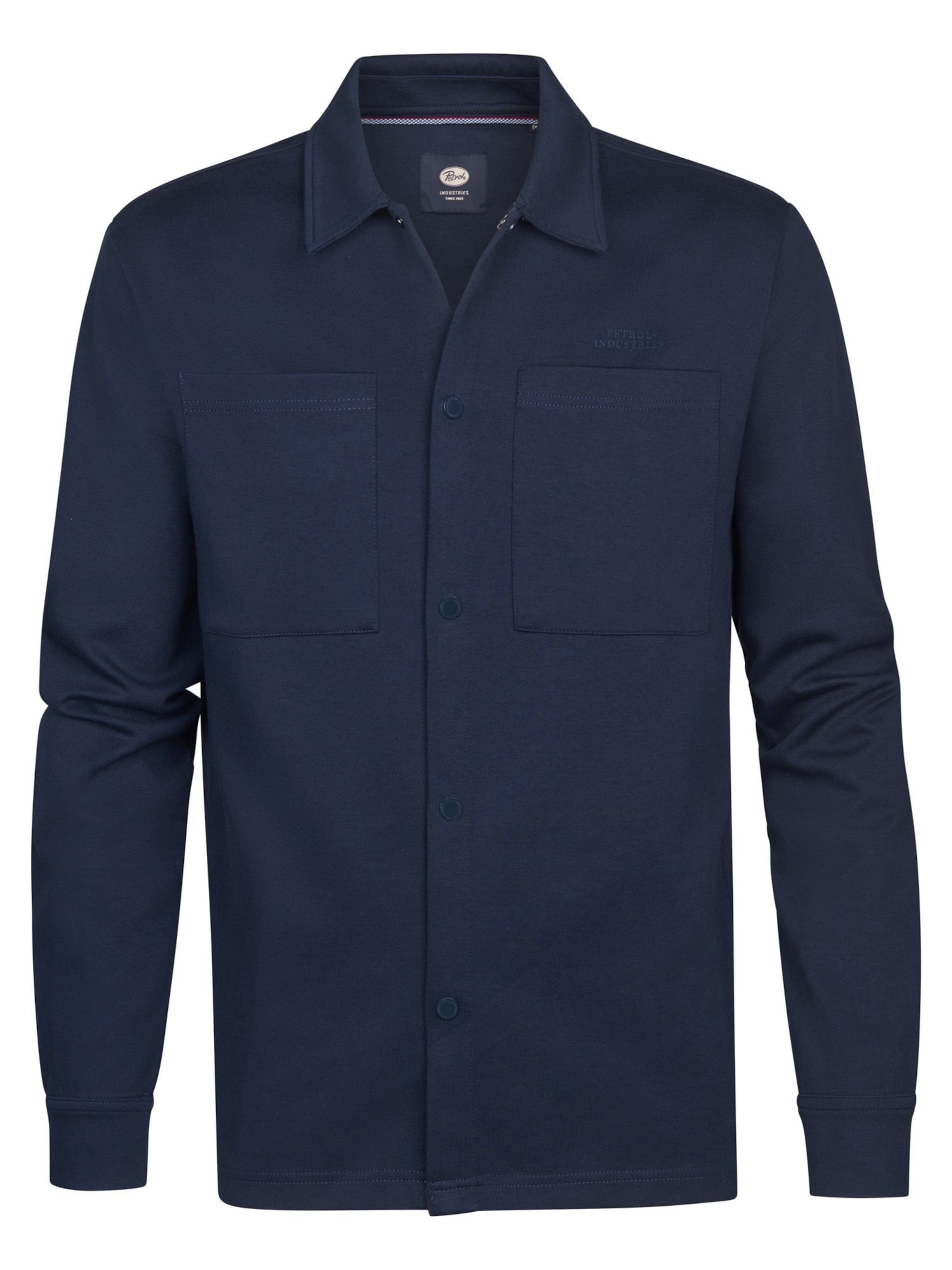 PETROL INDUSTRIES MEN Zip-Up Hoodie in Blue: front