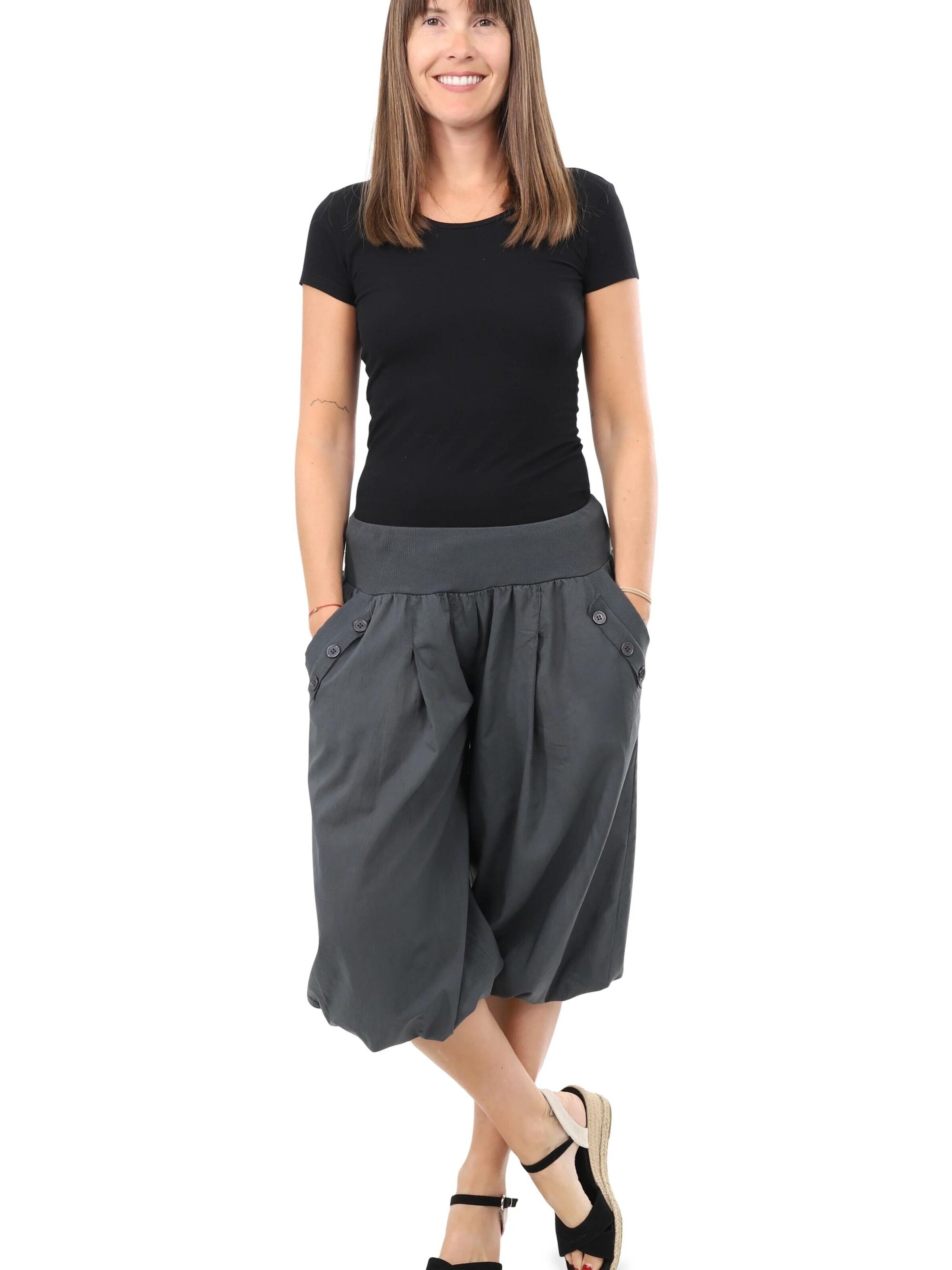 malito more than fashion Loose fit Harem Pants in Grey