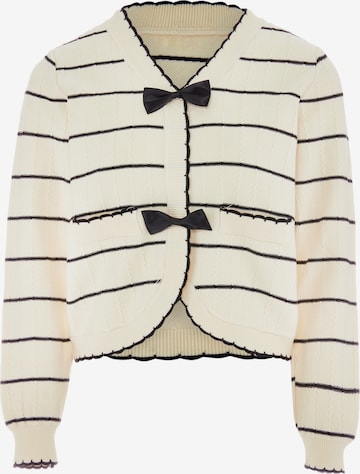 NAEMI Strickjacke in Weiß: Vorderseite