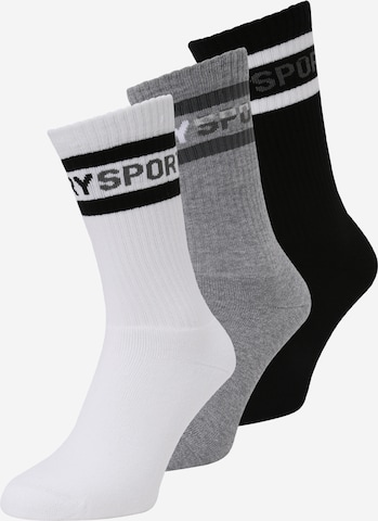 SuperdrySportske čarape - siva boja: prednji dio