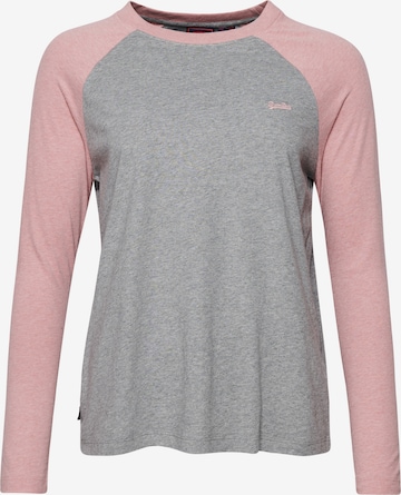 Superdry Shirt 'Baseball' in Grey: front