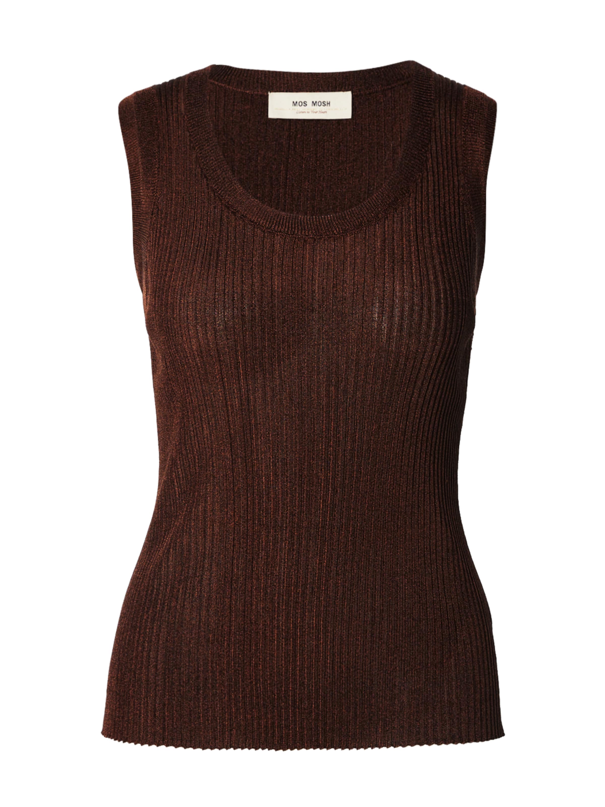 brūns MOS MOSH Adīts topiņš: no priekšpuses