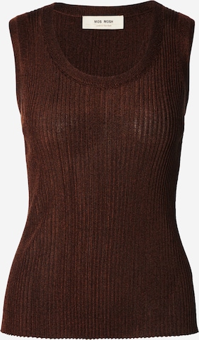 MOS MOSH Плетен топ в кафяво: отпред