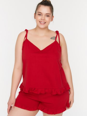 Shorty di Trendyol Curve in rosso: frontale