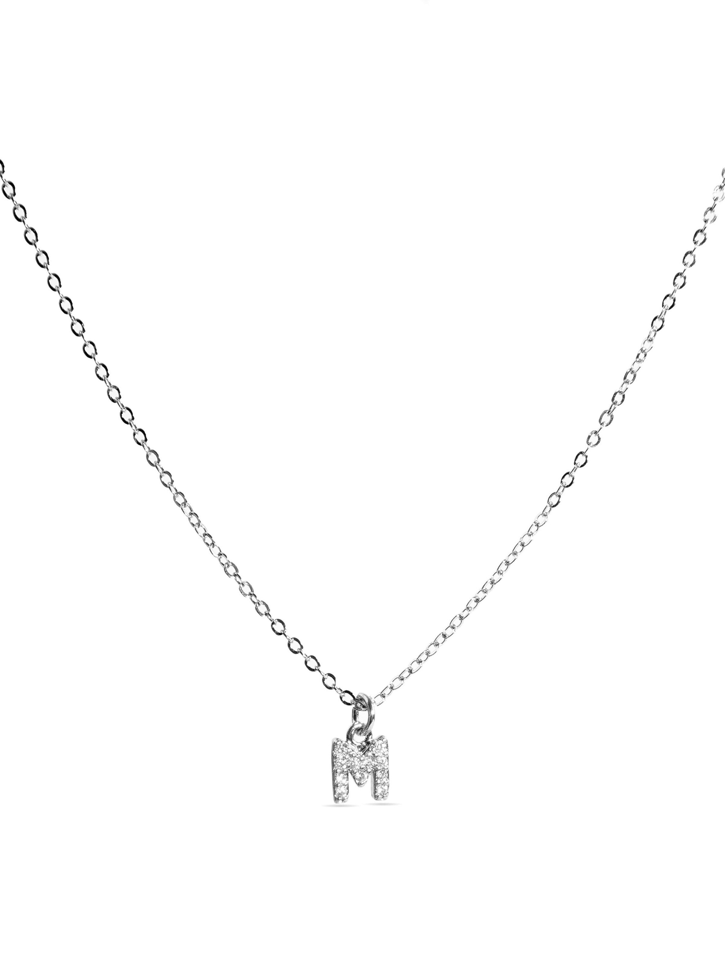Luxenter Necklace 'Alphabet' in White: front