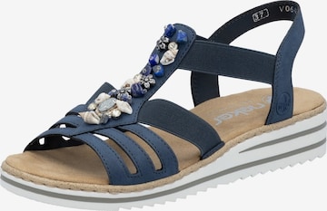 Rieker - Sandalias en azul: frente