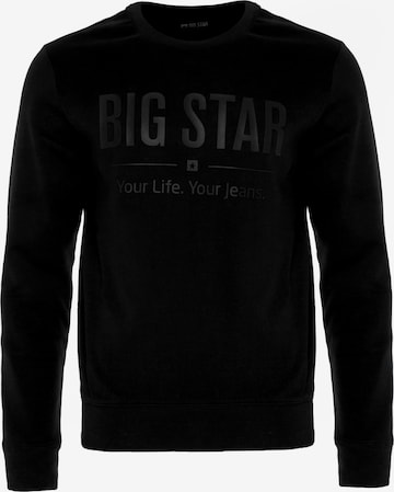 BIG STAR Sweatshirt 'ECODORT' in Zwart: voorkant