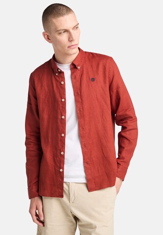 TIMBERLAND Regular fit Button Up Shirt 'Mill Brook' in Red: front